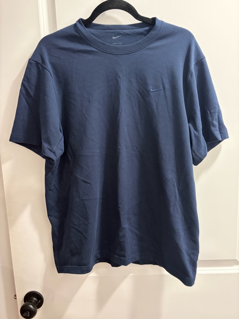 Nike Men's Dark Blue Dri-FIT Short Sleeve Tee